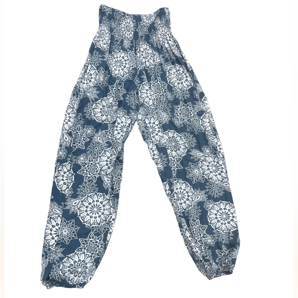 Lotus and Luna Harem Parachute Jogger Pull On Boho Print Pant